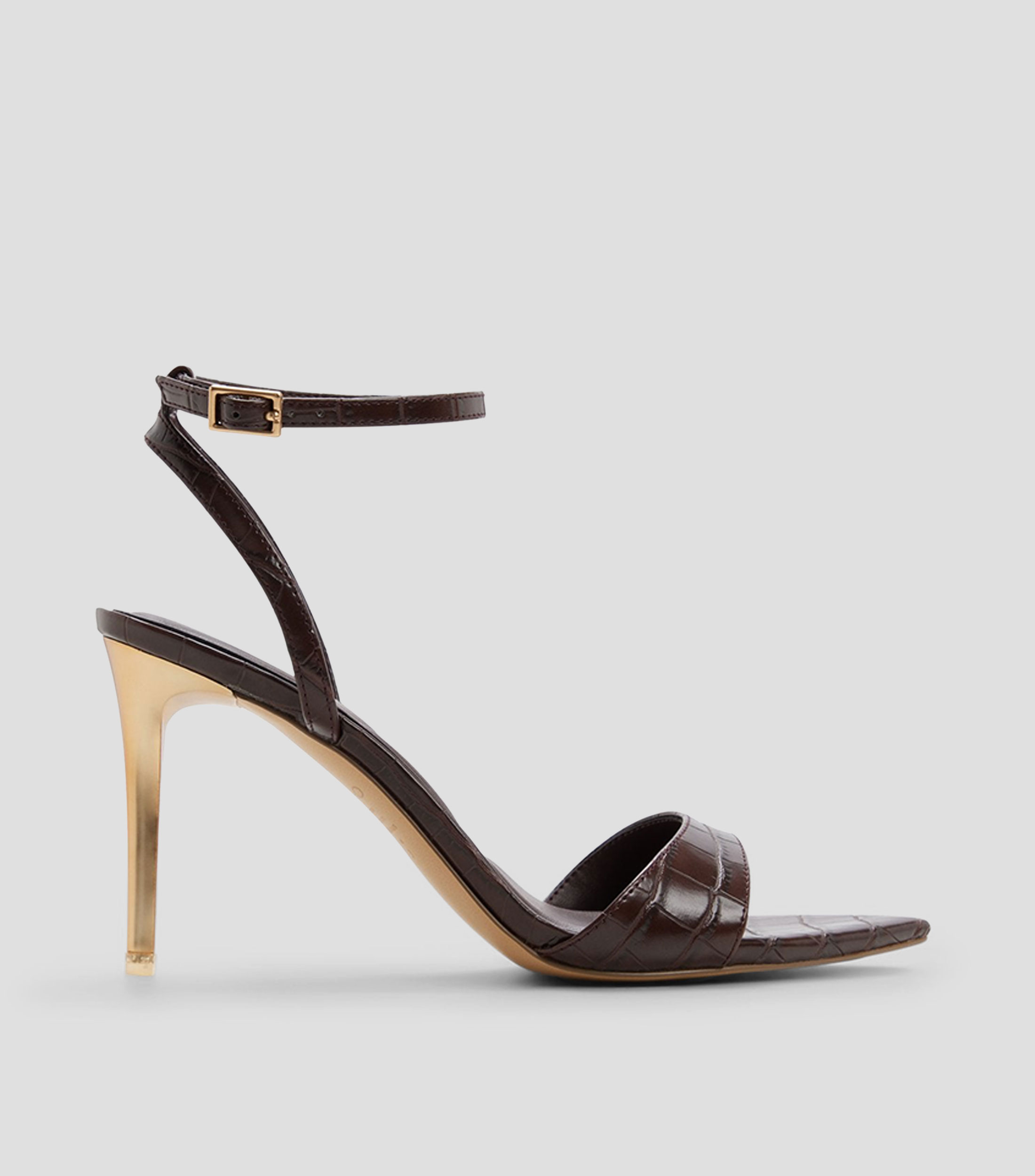 Sandalias tacón alto de aguja animalskin Mujer